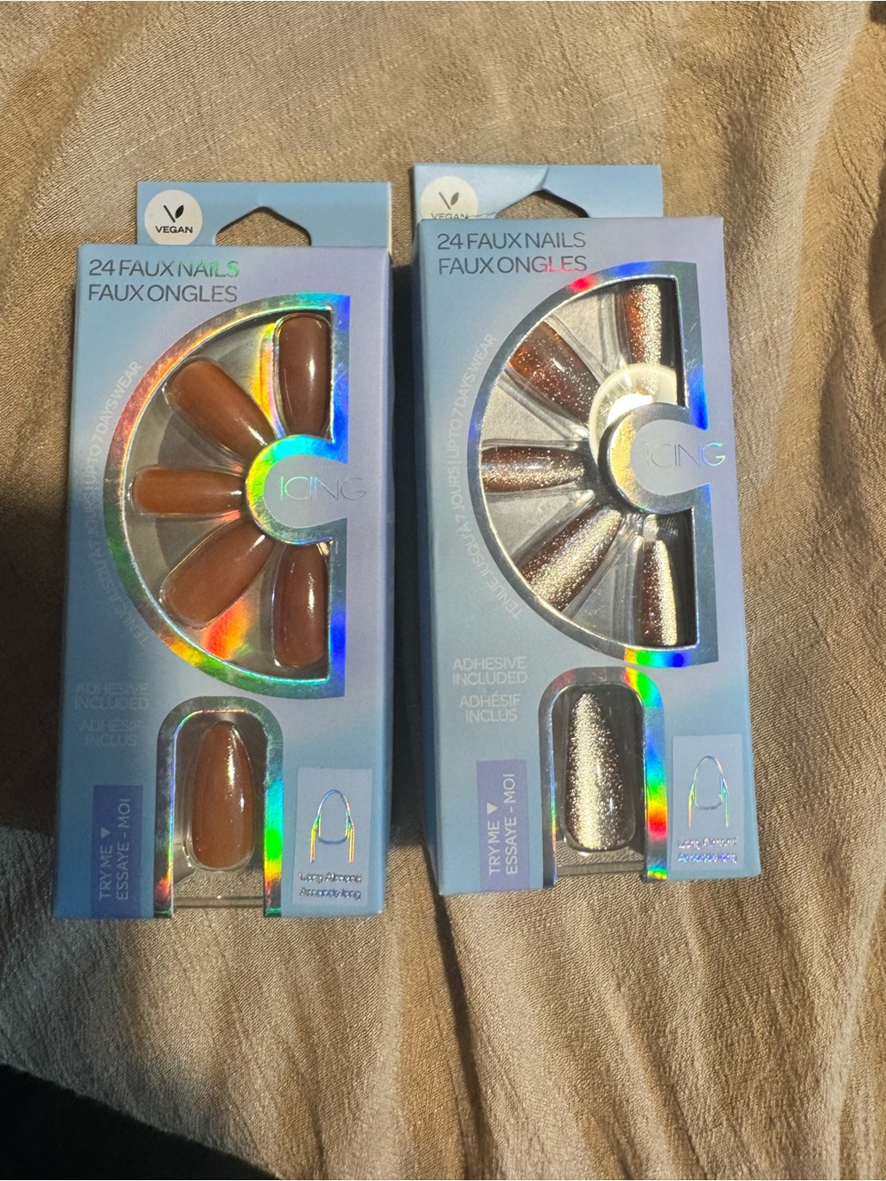 Icing Press-On Nails Duo Pack — Brown